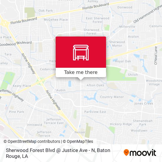 Sherwood Forest Blvd @ Justice Ave - N map