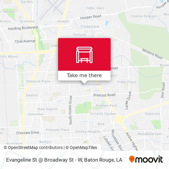 Mapa de Evangeline St @ Broadway St - W