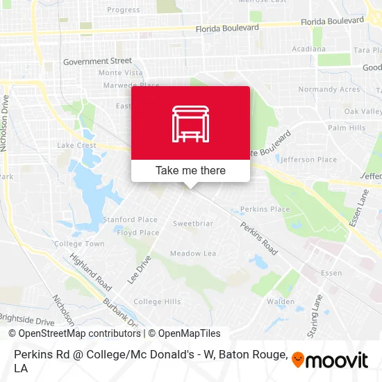 Perkins Rd @ College / Mc Donald's - W map