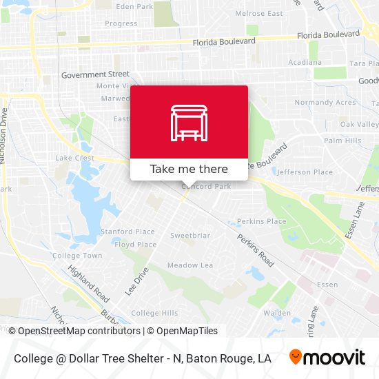 College @ Dollar Tree Shelter - N map