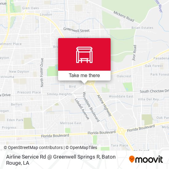 Mapa de Airline Service Rd @ Greenwell Springs R