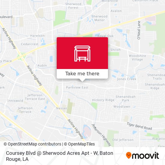Coursey Blvd @ Sherwood Acres Apt - W map