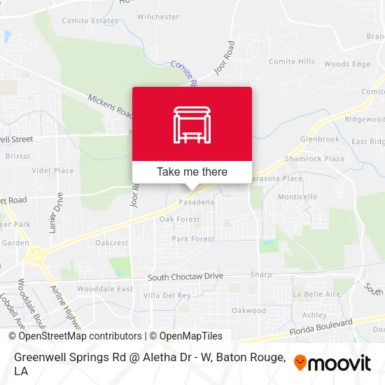 Greenwell Springs Rd @ Aletha Dr - W map