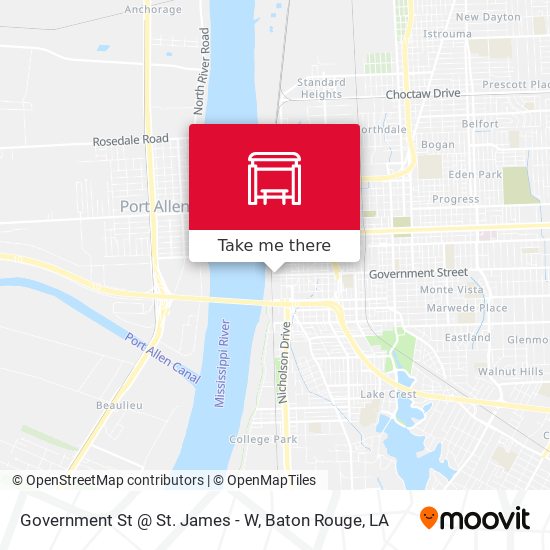 Government St @ St. James - W map