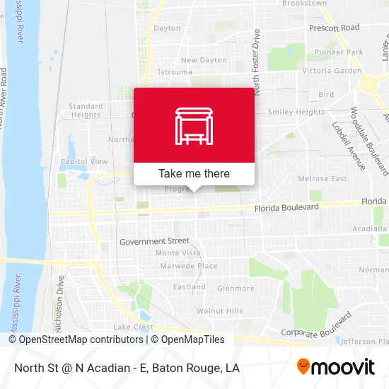 North St @ N Acadian - E map