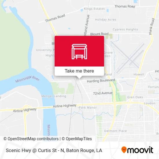 Scenic Hwy @ Curtis St - N map