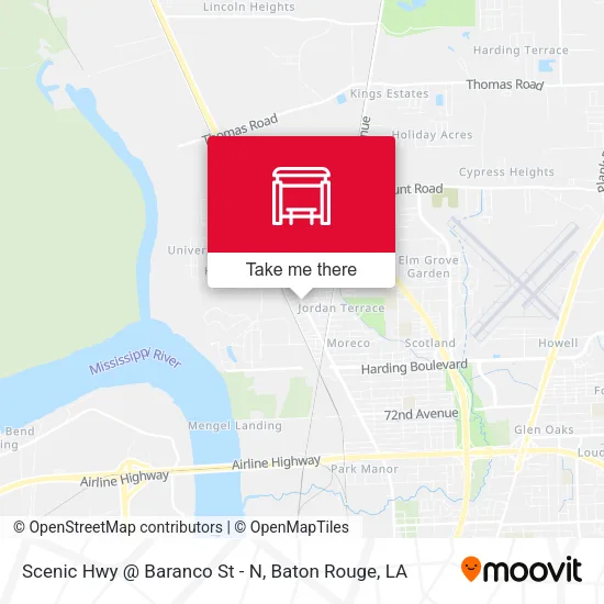 Scenic Hwy @ Baranco St - N map