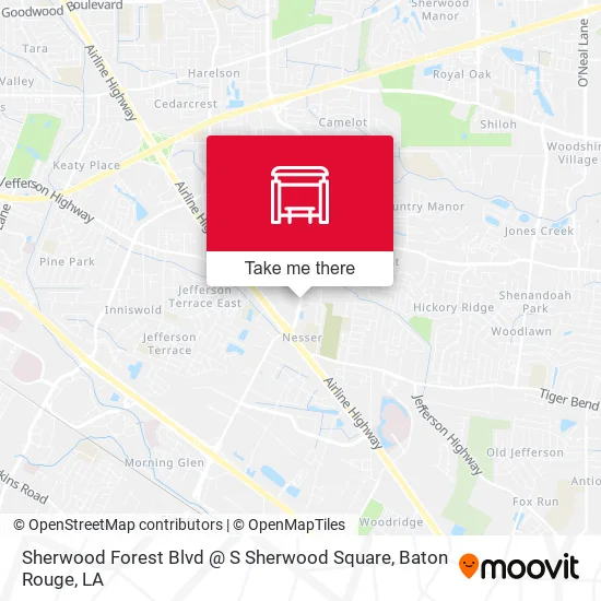 Sherwood Forest Blvd @ S Sherwood Square map