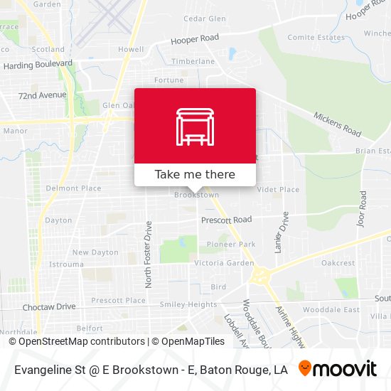 Mapa de Evangeline St @ E Brookstown - E