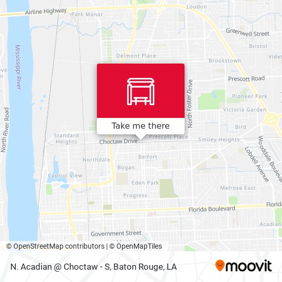 N. Acadian @ Choctaw - S map