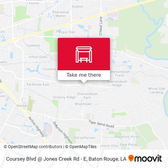 Coursey Blvd @ Jones Creek Rd - E map
