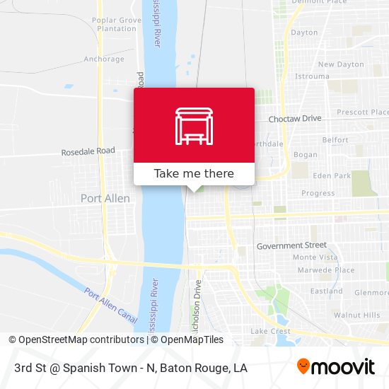 3rd St @ Spanish Town - N map