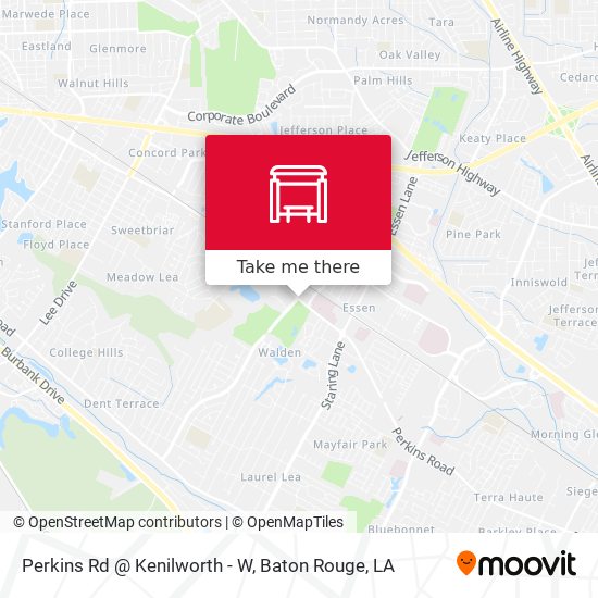 Perkins Rd @ Kenilworth - W map
