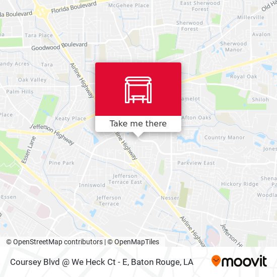 Mapa de Coursey Blvd @ We Heck Ct - E