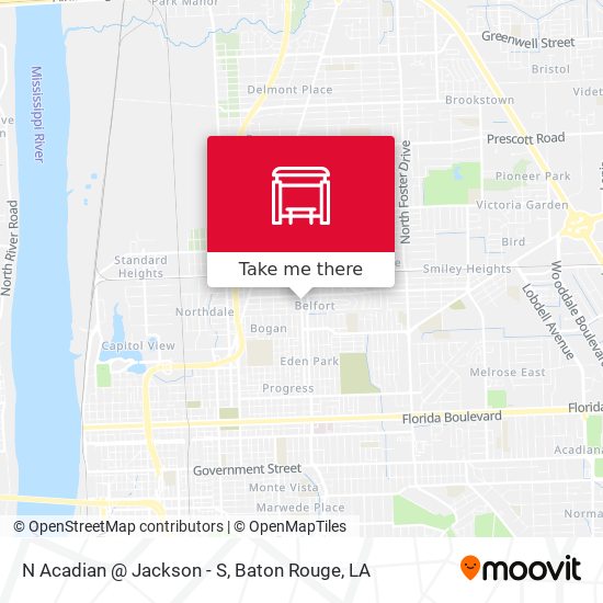 N Acadian @ Jackson - S map