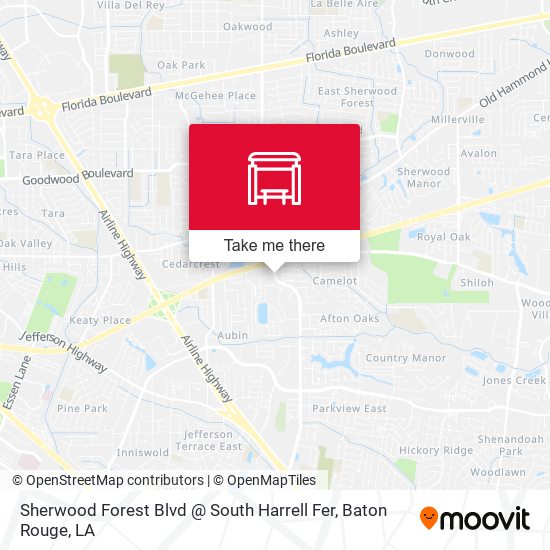 Sherwood Forest Blvd @ South Harrell Fer map