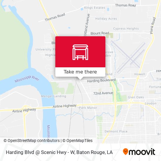Mapa de Harding Blvd @ Scenic Hwy - W