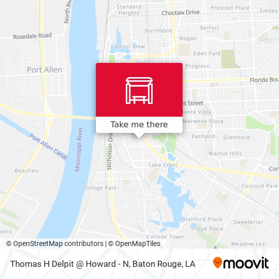 Mapa de Thomas H Delpit @ Howard - N