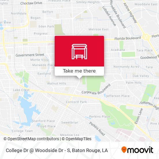 Mapa de College Dr @ Woodside Dr - S