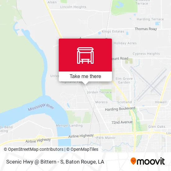 Scenic Hwy @ Bittern - S map