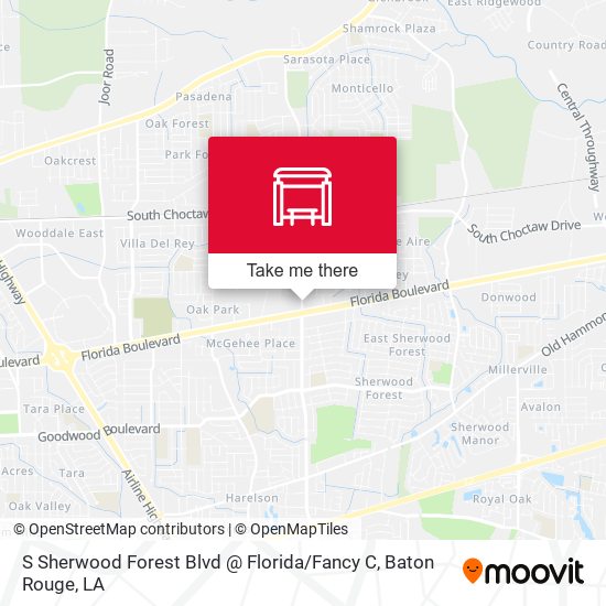 S Sherwood Forest Blvd @ Florida / Fancy C map