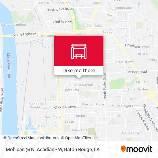 Mohican @ N. Acadian - W map