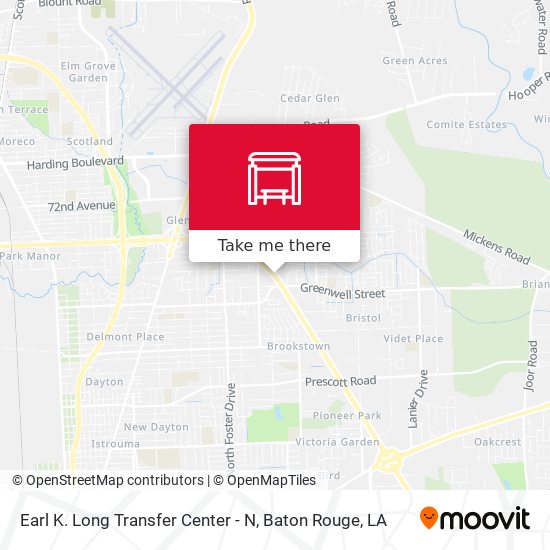 Mapa de Earl K. Long Transfer Center - N