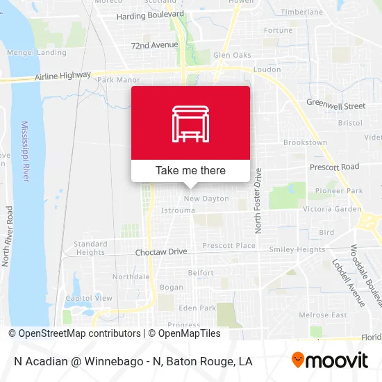 N Acadian @ Winnebago - N map