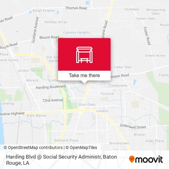 Harding Blvd @ Social Security Administr map