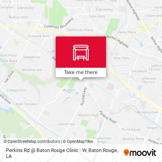 Perkins Rd @ Baton Rouge Clinic - W map