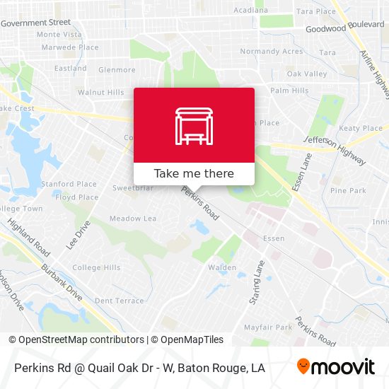 Perkins Rd @ Quail Oak Dr - W map