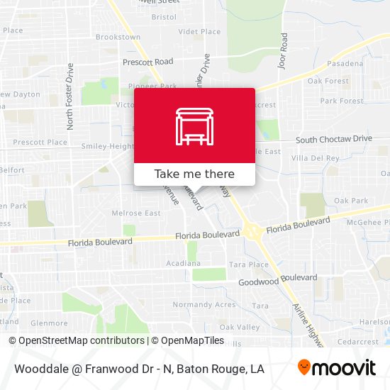 Wooddale @ Franwood Dr - N map