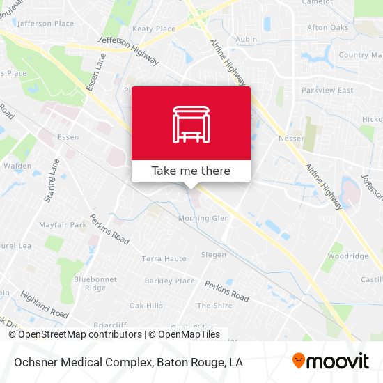 Mapa de Ochsner Medical Complex