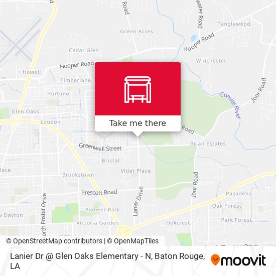 Lanier Dr @ Glen Oaks Elementary - N map