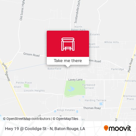 Hwy 19 @ Coolidge St - N map