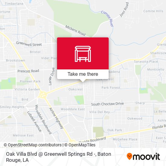 Oak Villa Blvd @ Greenwell Sptings Rd - map