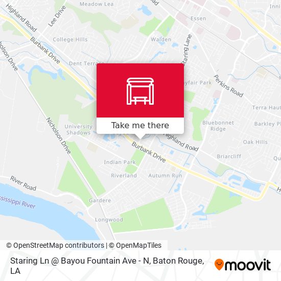 Mapa de Staring Ln @ Bayou Fountain Ave - N