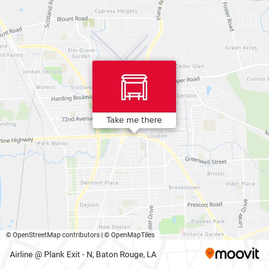 Mapa de Airline @ Plank Exit - N