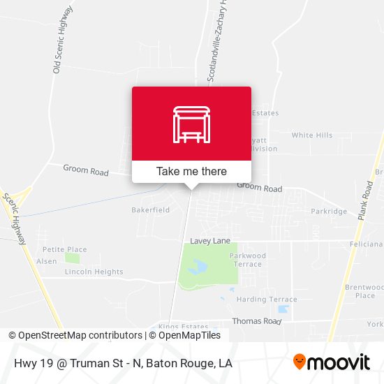 Hwy 19 @ Truman St - N map