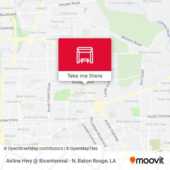 Airline Hwy @  Bicentennial - N map