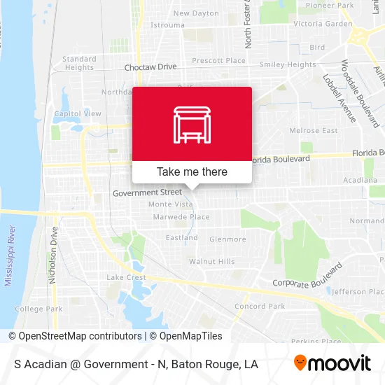 S Acadian @ Government - N map