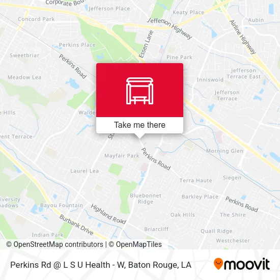 Perkins Rd @ L S U Health - W map