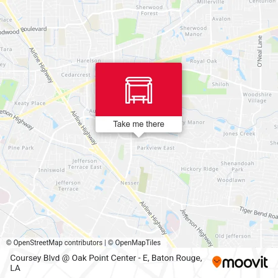 Coursey Blvd @ Oak Point Center - E map