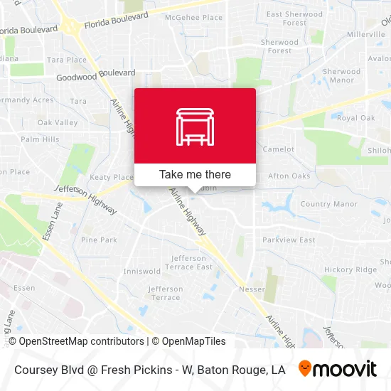 Coursey Blvd @ Fresh Pickins - W map