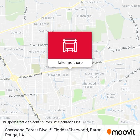 Sherwood Forest Blvd @ Florida / Sherwood map