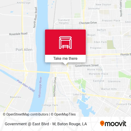 Government @ East Blvd - W map