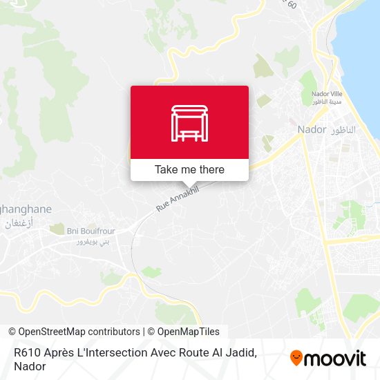 R610 Après L'Intersection Avec  Route Al Jadid map
