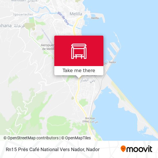 Rn15 Prés Café National Vers Nador map