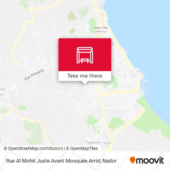 Rue Al Mohit Juste Avant Mosquée Arrid map