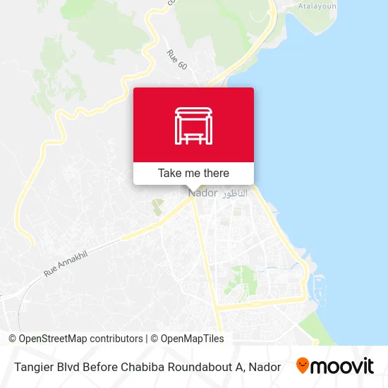 Tangier Blvd Before Chabiba Roundabout A map